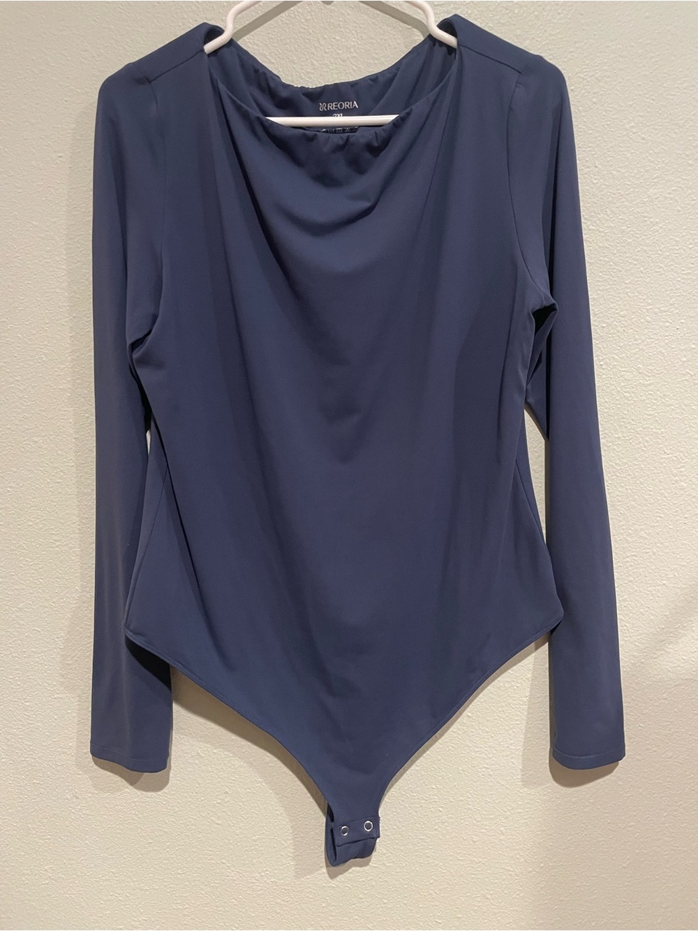 ReoRia Slate Blue Long-Sleeve Bodysuit
